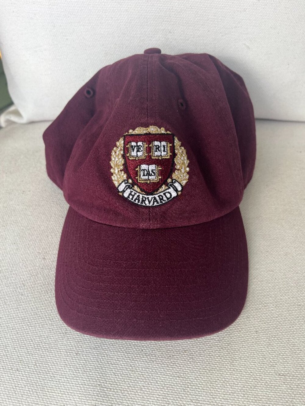 Burgundy Harvard Crest Baseball Cap